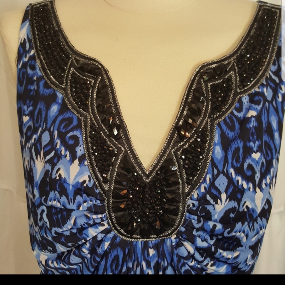 Dress Barn Beaded Neck Maxi Dress - Picture 7 of 11